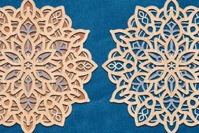 Intra απο ξύλο plywood 3mm-4mm πάχος Τρισδιάστατη διακόσμηση τοίχου Mandala Cut  Δίασταση 30x30 cm INTRAFABR-52485689