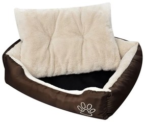 vidaX Κρεβάτι Σκύλου Ζεστό με Επενδυμένο Μαξιλάρι S - Καφέ