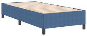 vidaXL Κρεβάτι Μπλε 100x200 εκ Μπουκλέ Ύφασμα