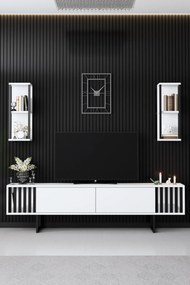 Σύνθεση Τηλεόρασης Λευκό / Μαύρο COEDRES 180x30x18