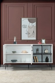 Κονσόλα Λευκό / Ανθρακί SOODER 160x44x20