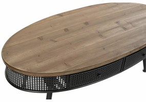 Τραπεζάκι Καφέ DKD Home Decor Καφέ Μαύρο Μέταλλο Έλατο 120 x 58 x 42 cm