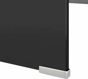 vidaXL Βάση Τηλεόρασης/Οθόνης Μαύρη 120 x 30 x 13 εκ. Γυάλινη