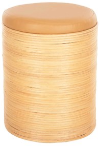 ΣΚΑΜΠΟ MITCH HM9886 ΦΥΣΙΚΟ RATTAN-ΚΑΘΙΣΜΑ ΑΠΟ PU ΜΠΕΖ Φ37x47Υεκ.
