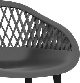 vidaXL Καρέκλες Μπαρ 4 τεμ. Γκρι