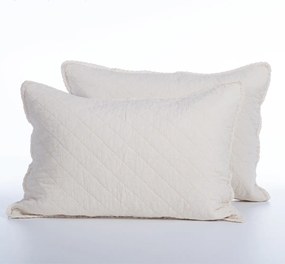 Ζεύγος Μαξιλαροθήκες Καπιτονέ (52x72) Nef-Nef Homeware Serenity Bruno Ecru