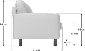 2-Seat Sofa Sparrow 2 - Pebble, Walnut Pebble
Walnut