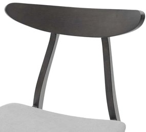 Καρέκλα Orlean pakoworld ξύλο rubber wood rustic grey-ύφασμα γκρι