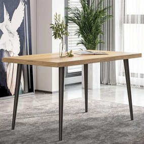 Τραπέζι Νο10 159x90x79cm Honey Melamine, Metal