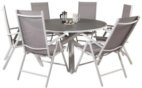 Σετ Τραπέζι και καρέκλες Dallas 2362, Spraystone, Ύφασμα, Μέταλλο | Epipla1.gr