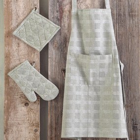Σετ Κουζίνας Lozano (3τμχ) Khaki Ρυθμός 100% Cotton