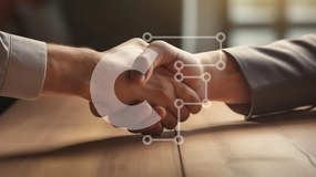 Intra Συλλεκτικό Ξύλινο Παζλ Plywood 4mm - Συνεργασία που συμβολίζει τη χειραψία Σε Ξύλινο Κουτί - Διαστάσεις Puzzle: 10x10 cm – 25 κομμάτια