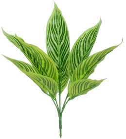 GloboStar® PEACOCK PLANT L.GREEN 78287 Τεχνητό Φυτό Καλαθέα Α.Πρ. - Μπουκέτο Διακοσμητικών Φυτών - Κλαδιών με Φύλλωμα Πράσινο Υ30cm