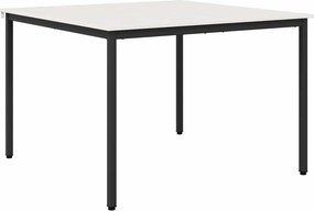 vidaXL Τραπεζαρία Λευκό 110 x 110 x 75 cm Στερεά ξυλεία πεύκου