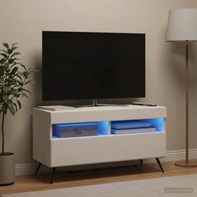 vidaXL Ντουλάπα LED Τηλεόρασης Λευκό Επεξεργασμένο Ξύλο
