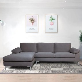Καναπές Σαλονιού Γωνιακός Alex Ε966,3 260x130x82cm Anthracite