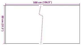 Διαχωριστικό Βεράντας Μαύρο 500 x 80 εκ. από Συνθετικό Ρατάν - Μαύρο