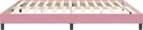 vidaXL Box Spring Κρεβάτι χωρίς στρώμα Ροζ 200x220 cm Βελούδινο