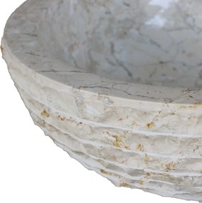 vidaXL Νιπτήρας Κρεμ 40 εκ. Μαρμάρινος