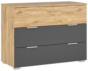 Kantri chest of drawers in sonoma - gray shade 109x46.8x80.8cm 109x46.8x80.8 εκ.