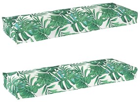vidaXL Σετ Μαξιλαριών Πάγου Floral 2 pcs Μοτίβο φύλλων 120 x 40 x 8 εκ