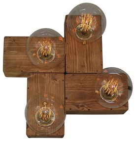 Φωτιστικό Τοίχου - Απλίκα HL-236W-4 77-3167 Benzai Brown Homelighting Wood