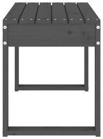 vidaXL Παγκάκι Κήπου Γκρι 80 x 38 x 45 εκ. από Μασίφ Ξύλο Πεύκου