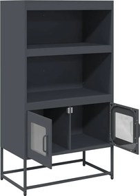 vidaXL Highboard Ανθρακί 68x39x123 cm Χάλυβας