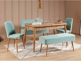Extendable Dining Table &amp; Chairs Set (5 Pieces) Vina 0701 - 4 - Atlantic, Green Atlantic Pine
Pistachio Green