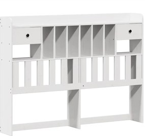 vidaXL Σκελετός Κρεβ. Χωρίς Στρώμα Λευκό 140x190 εκ Μασίφ Πεύκο