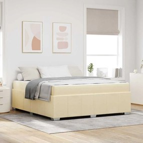 vidaXL Σκελετός Κρεβατιού Κρεμ 180 x 200 cm ύφασμα