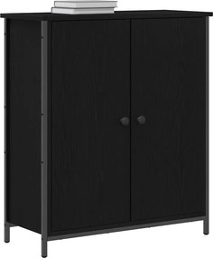 vidaXL Πλαϊνό γραφείο Μαύρη Οξυά 70 x 30 x 80 εκ. Επεξεργασμένο Ξύλο