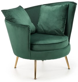 ALMOND leisure chair color: dark green