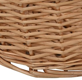 vidaXL Καλάθι Καυσόξυλων με Λαβές Μεταφοράς 78x54x34 εκ. Φυσική Ιτιά