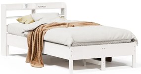 vidaXL Σκελετός Κρεβ. Χωρίς Στρώμα Λευκό 90x190 εκ Μασίφ Πεύκο