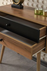 Συρταριέρα Καρυδί / Μαύρο RUVA 80x36x50