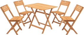 Garden Table &amp; Chairs Set (5 Pieces) My004 Brown
