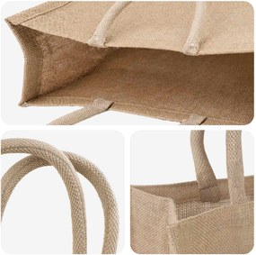 vidaXL Τσάντες από γιούτα 10 pcs Φυσικό 42 x 33 x 19 εκ