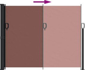 vidaXL Σκίαστρο Πλαϊνό Συρόμενο Καφέ 160 x 600 εκ.