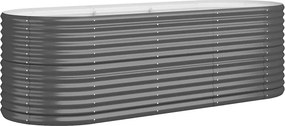 vidaXL Ζαρντινιέρα Ανθρακί 224x80x68 εκ Γαλβανισμένος χάλυβας