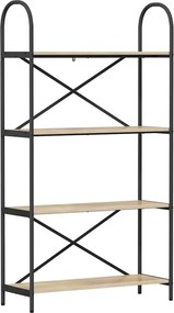 vidaXL Ράφι Βιβλίων Δρύς Sonoma 80 x 30 x 146 εκ Επεξεργασμένο ξύλο