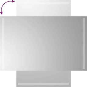 vidaXL Καθρέφτης Μπάνιου με LED 50x80 εκ.