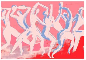 Πόστερ Dancing - Κόκκινο Μπεζ 70 x 100 cm THE POSTER CLUB