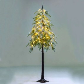Χριστουγεννιάτικο Δέντρο Snowy Green Pine Tree Led X10901446 Φ50x150cm Multi-Green Aca