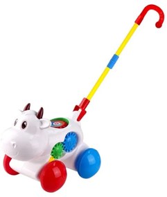 Συρόμενο Παιχνίδι Αγελαδίτσα Λευκό