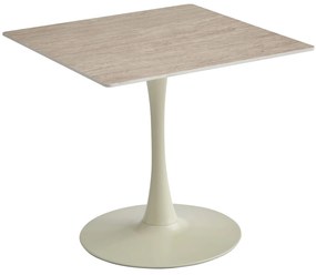 ΤΡΑΠΕΖΙ ΤΡΑΠΕΖΑΡΙΑΣ TETRAN HM18315.04 ΒΑΣΗ ΣΑΜΠΑΝΙ--SINTERED STONE ΧΡΩΜΑ ΤΡΑΒΕΡΤΙΝΑ 80x80x73Υεκ