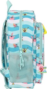 Σχολική Τσάντα Spongebob Stay positive Μπλε Λευκό 32 x 38 x 12 cm