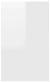 Συρταριέρα με 3 Συρτάρια Γυαλ Λευκή 120x41x75εκ από Μοριοσανίδα - Λευκό