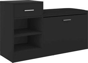 vidaXL Παπουτσοθήκη Μαύρη 94,5 x 31 x 57 εκ. από Επεξ. Ξύλο