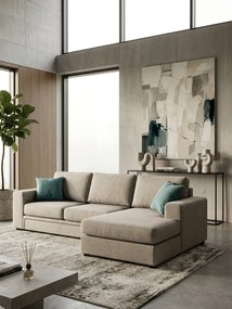 Γωνιακός καναπές Lina plus-Mpez Anoixto-265 x 150 εκ.-Αριστερή